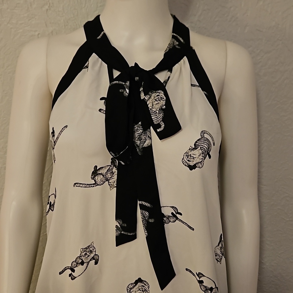 DISNEY Alice Through the Looking Glass Bow Tie Halter Sleeveless Slip Top - Picture 4 of 11